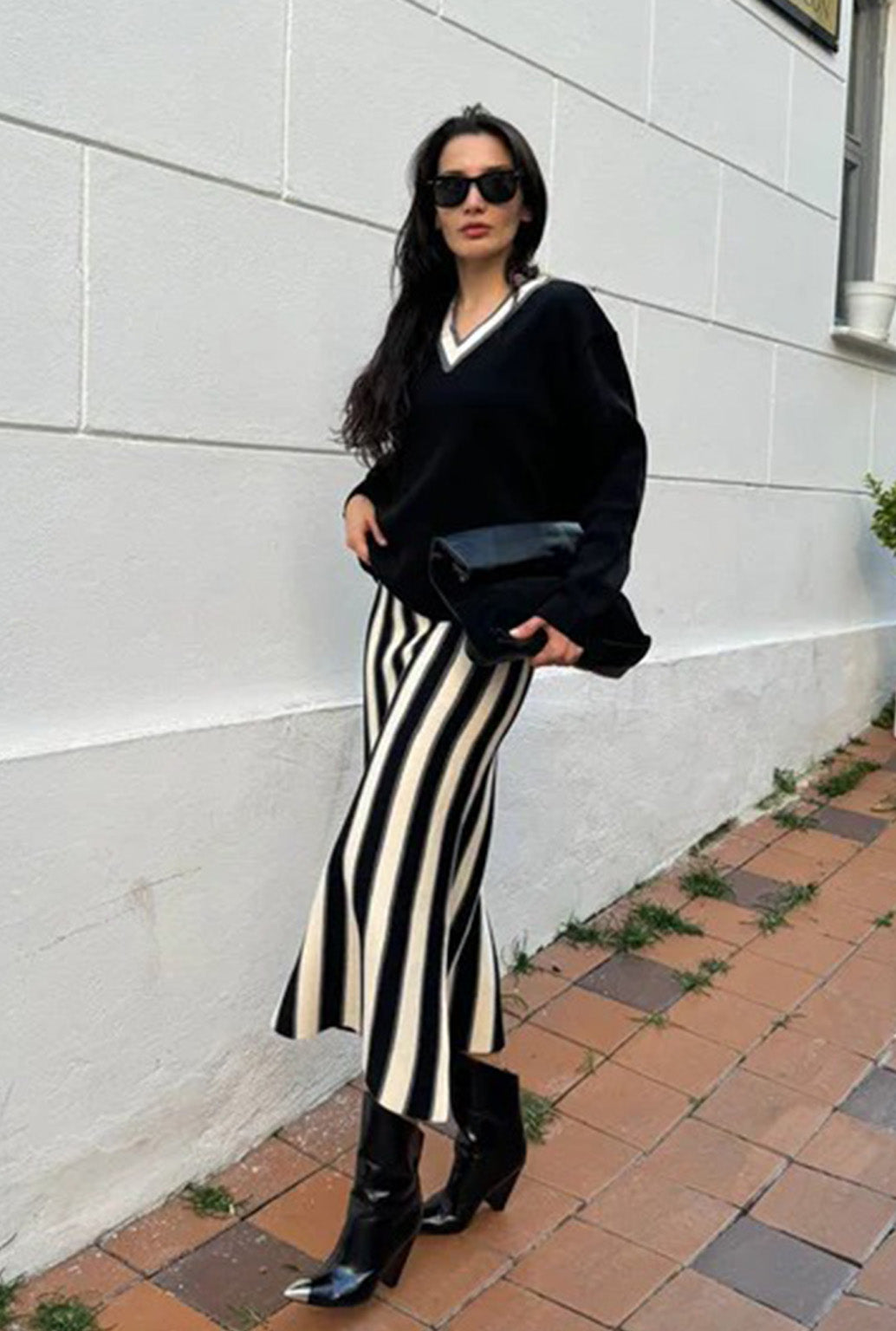 STRIPE SKIRT SET