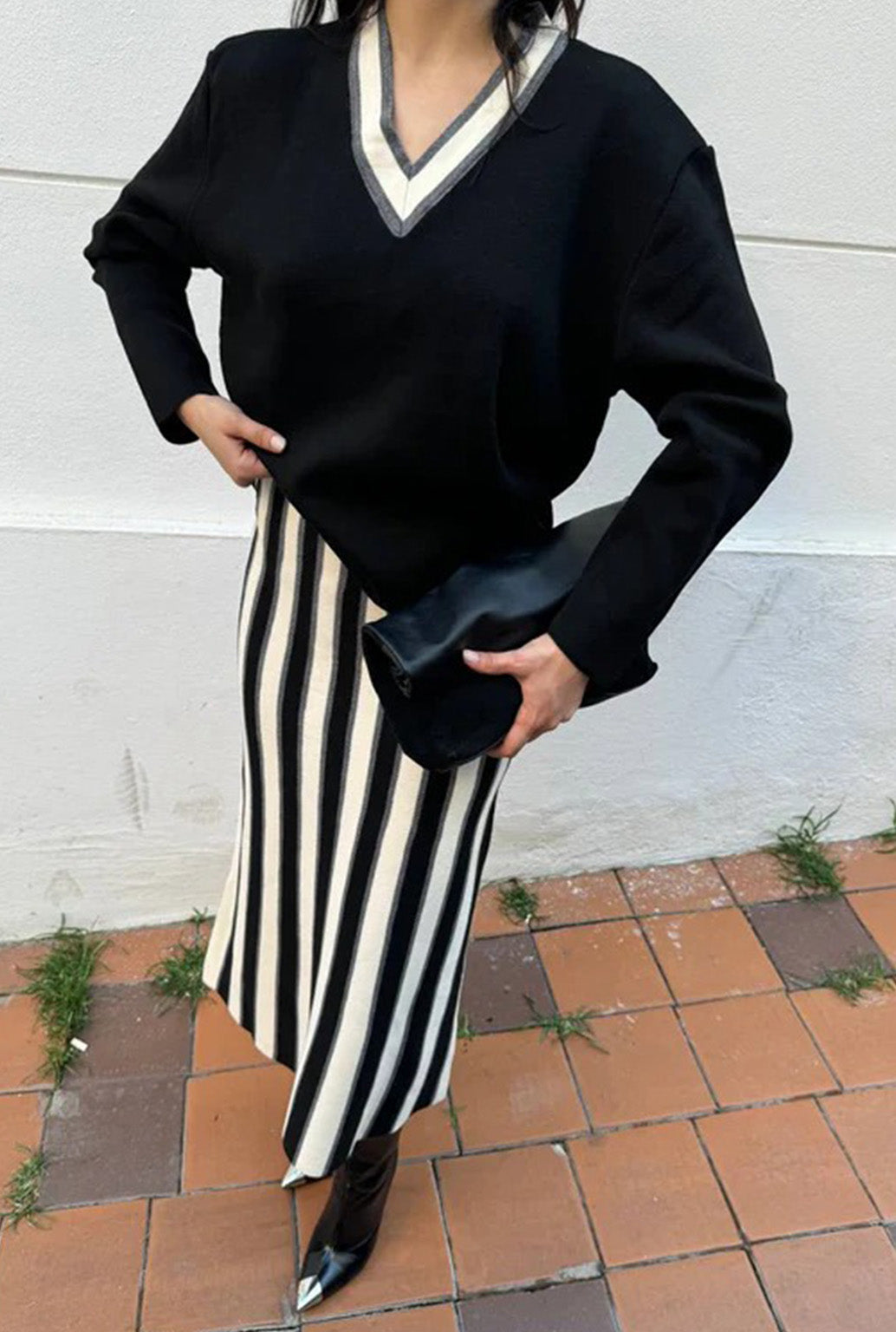 STRIPE SKIRT SET