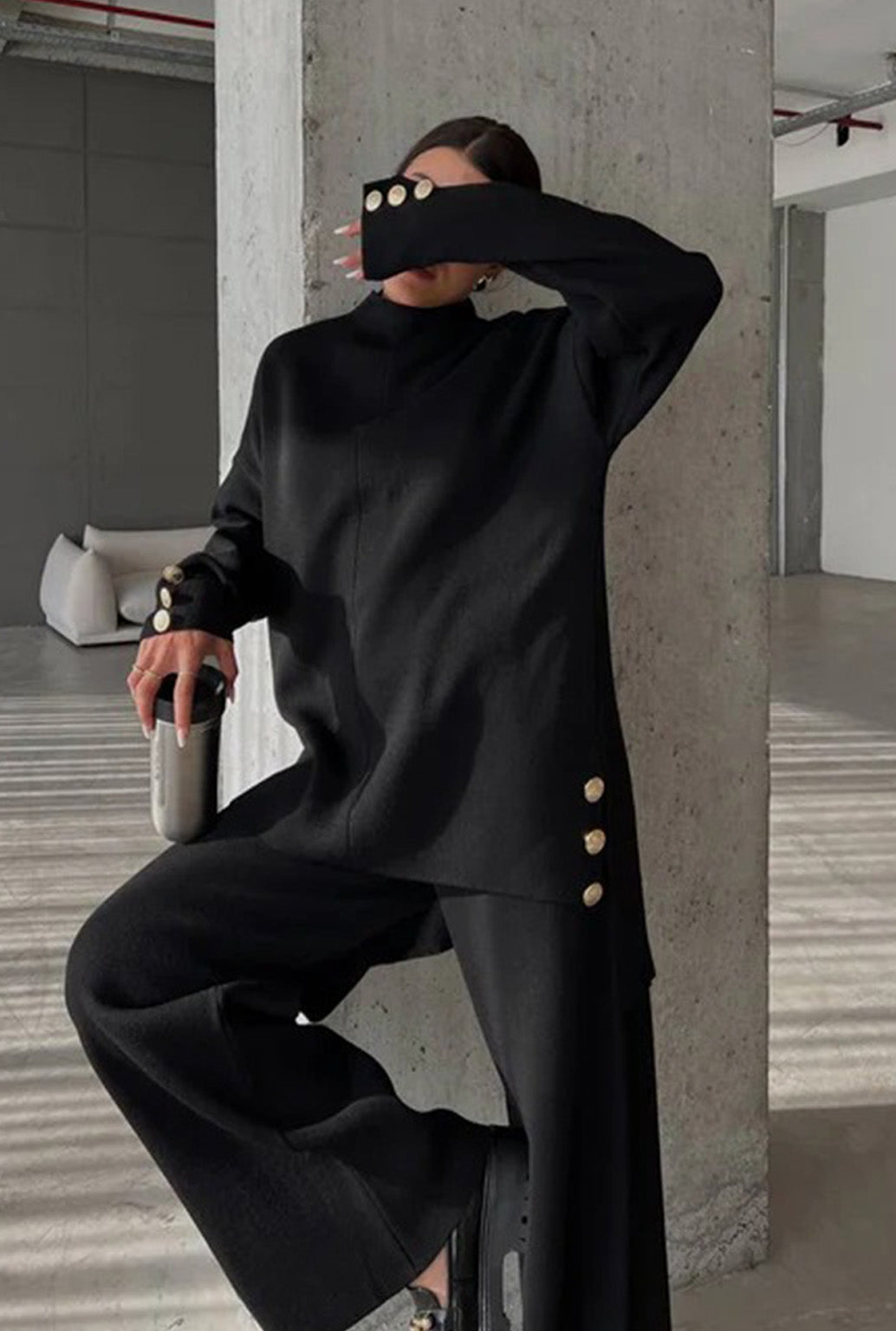 BLACK BUTTON SET