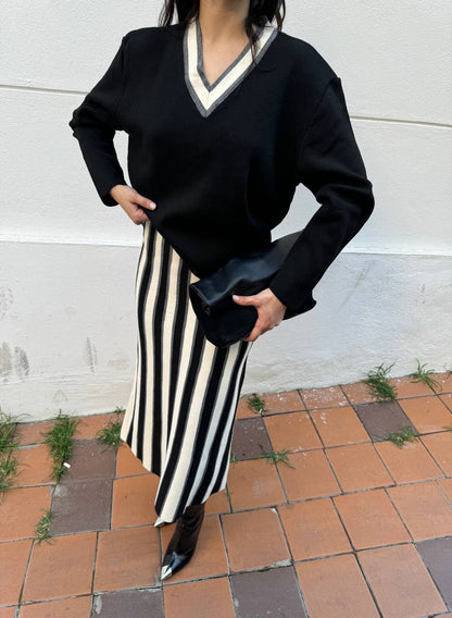 STRIPE SKIRT SET