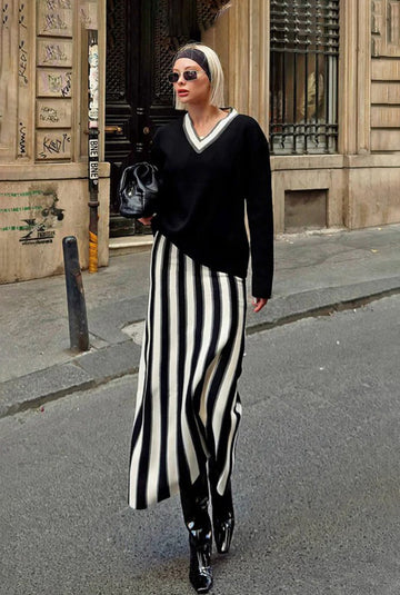 STRIPE SKIRT SET