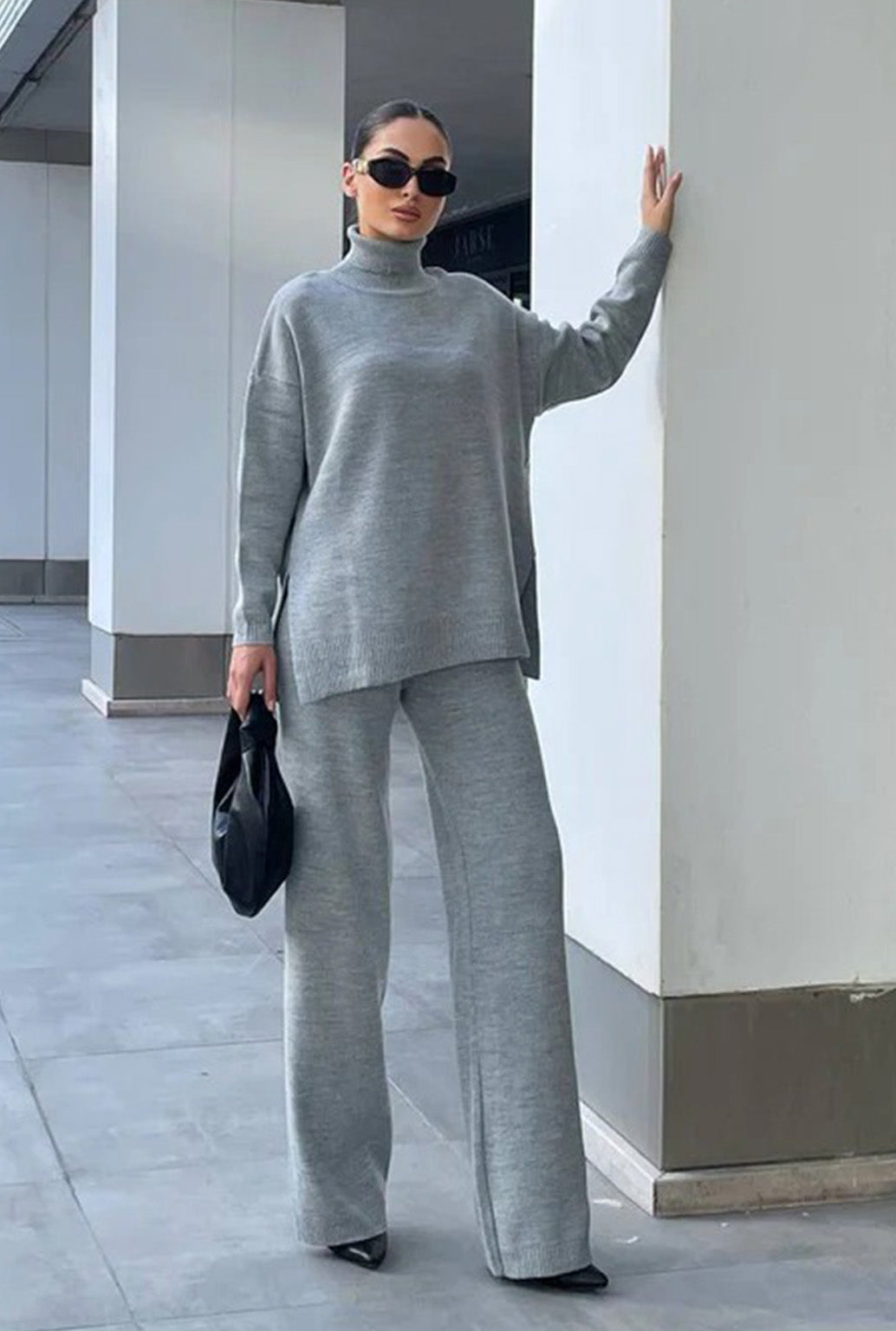 GRAY HIGHNECK SET