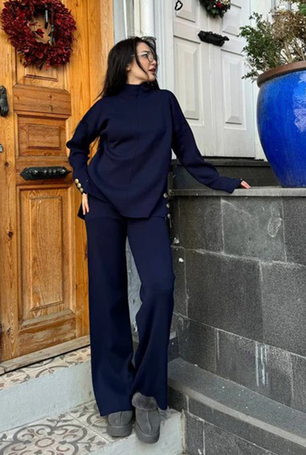 NAVY BUTTON SET