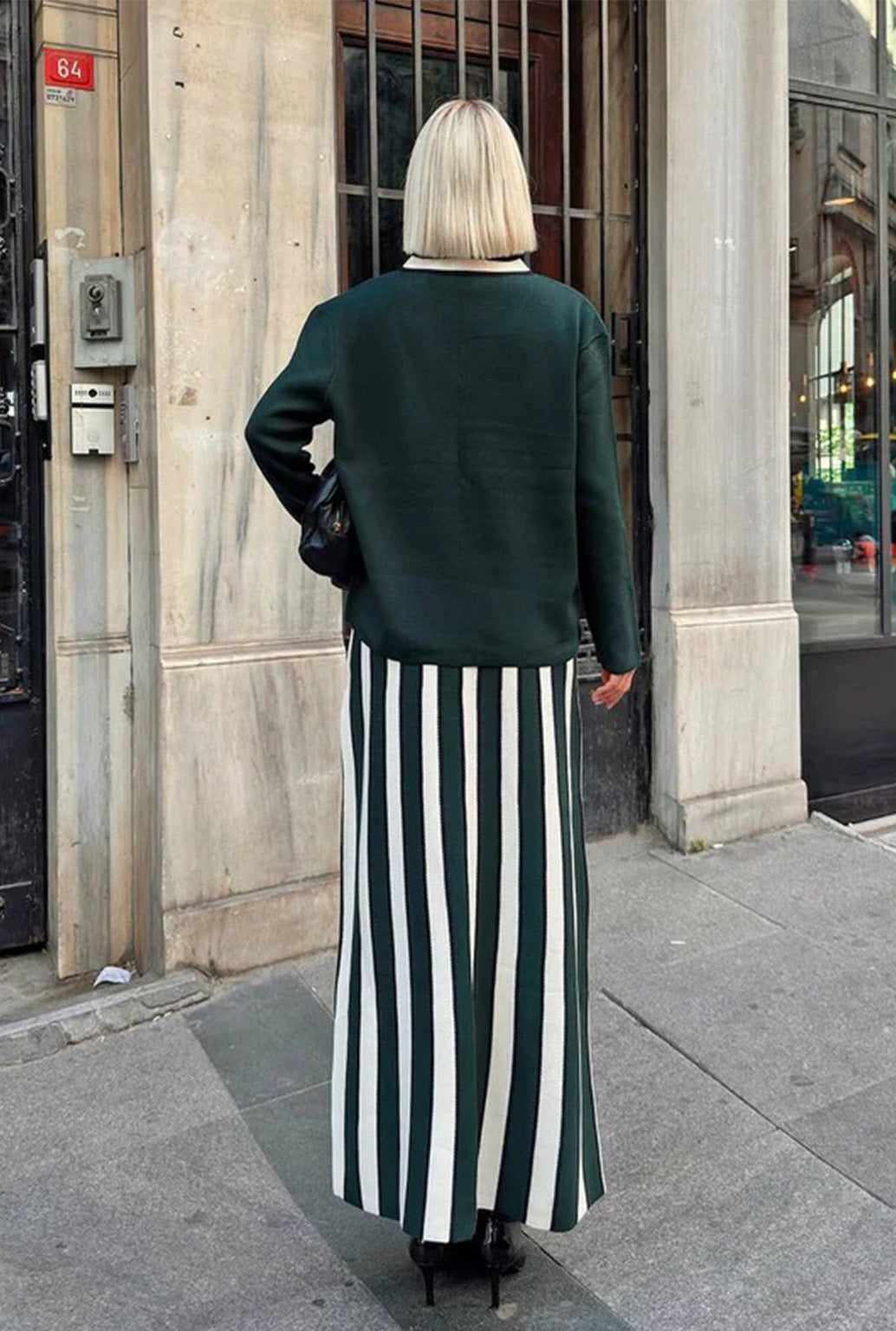 SKIRT STRIPE SET- GREEN
